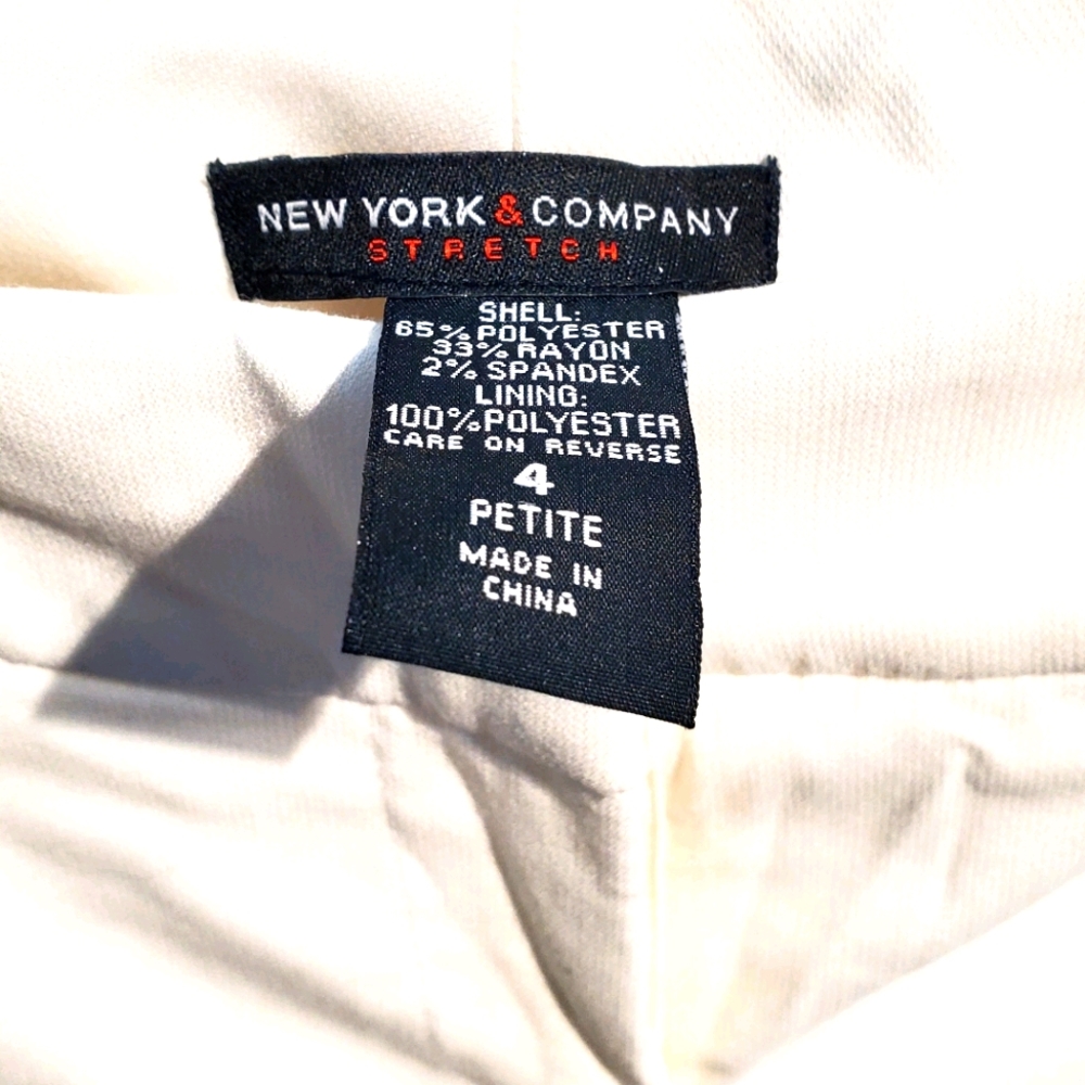 New York & Co White Wide Leg Trouser